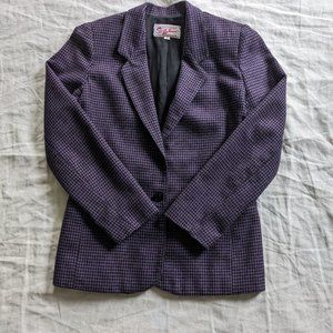 Vintage houndstooth Blazer 100% wool